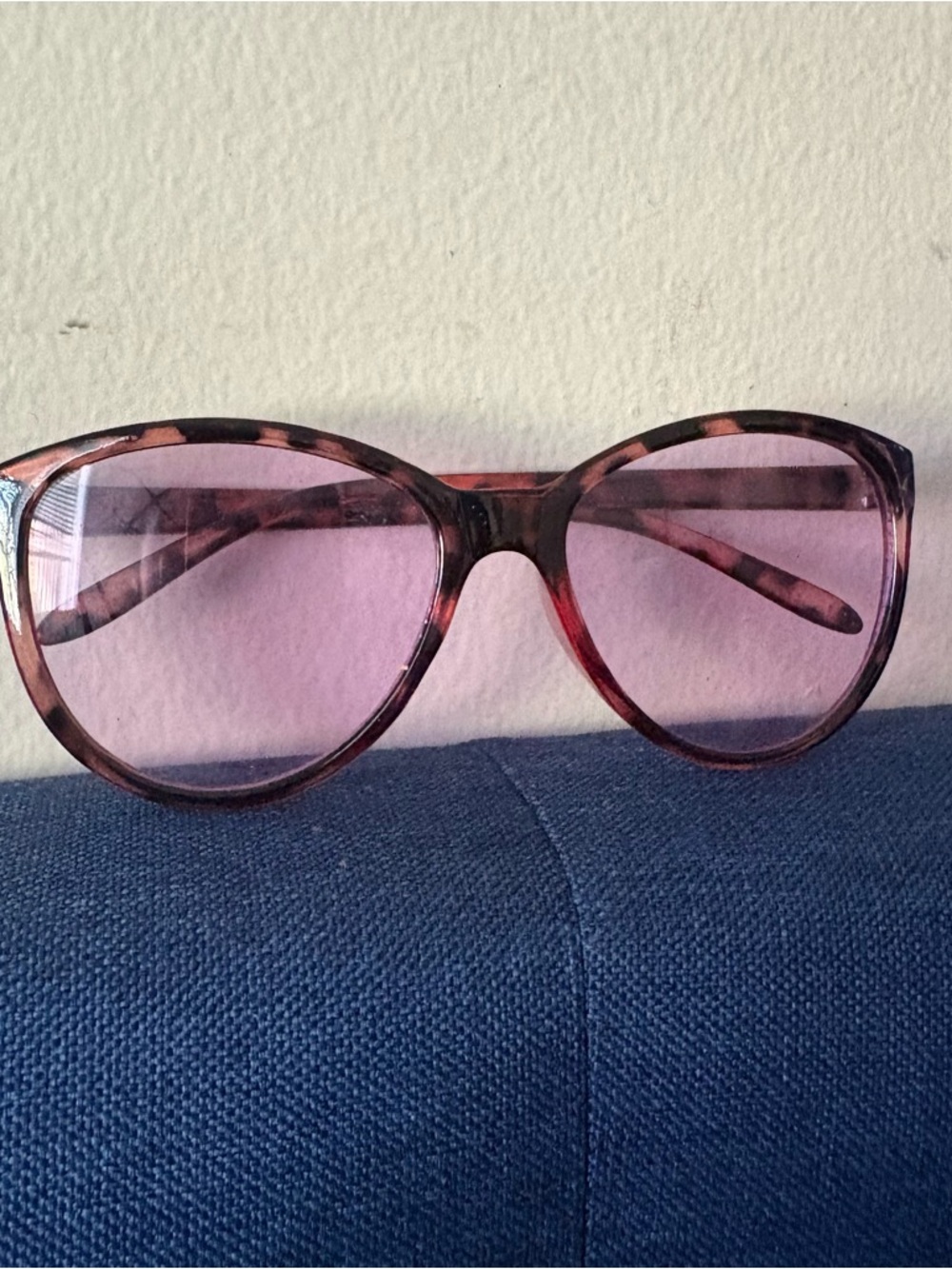 Pink Tortoiseshell Oversized Sunglasses - Unbranded